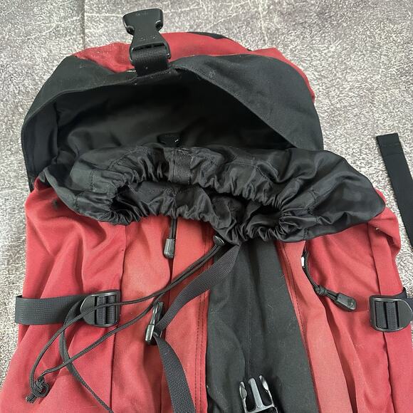 Men's Vintage 90's The North Face Red Black Rucksack Hiking Day Pack Backpack - Picture 3 of 4